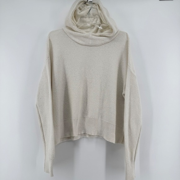 All in Motion Cream Knit Cowl‎ Neck Hoodie Sweatshirt Women's XXL - Picture 2 of 9